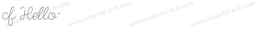 cf Hello字体转换